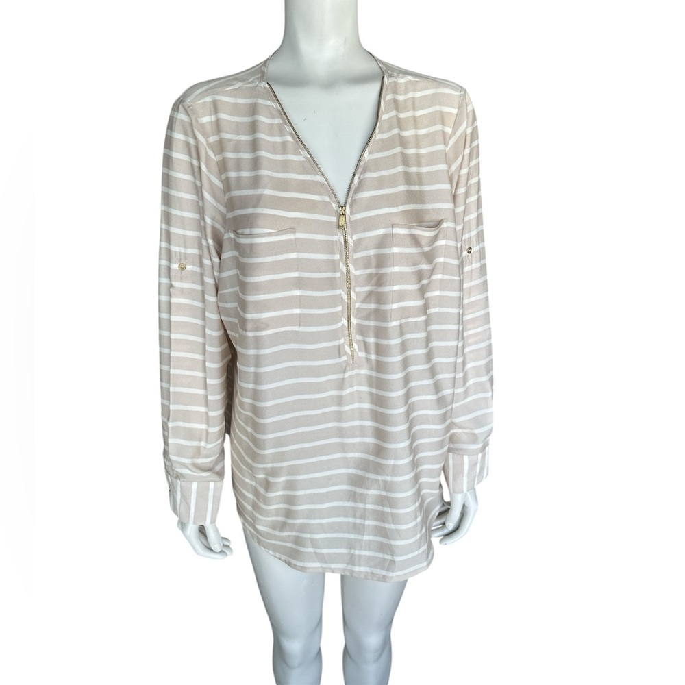 Calvin Klein Beige Striped Blouse